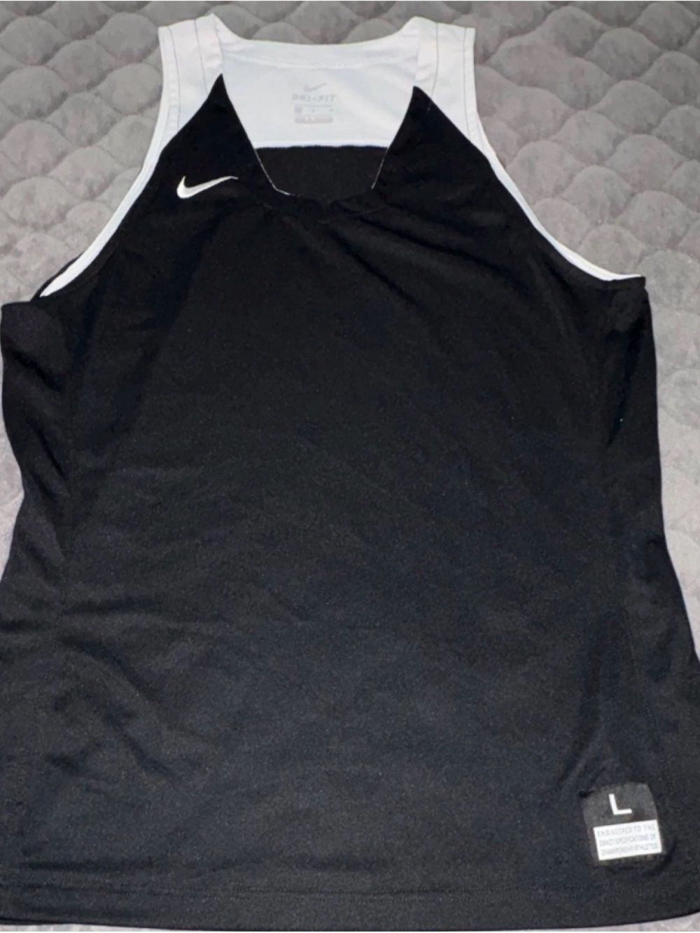 Nike Black and White Dri-FIT Performance Tank Top